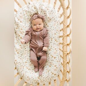 Mebie Baby Plum Bamboo Footie Sleeper size 3-6 Months